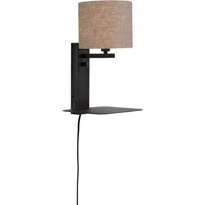 Afbeelding van it&#039;s about RoMi Wandlamp Florence Taupe/Zwart 24x22x42cm Binnen Modern,Scandinavisch