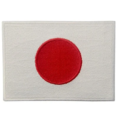 Afbeelding van Geborduurde patch met Japanse vlag om op te naaien of strijken