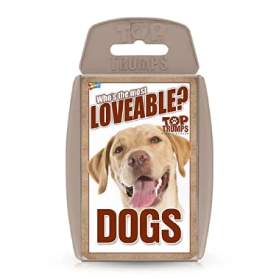 Afbeelding van Top Trumps Dogs Classic kaartspel, leer feiten over bokser, mopshond, husky en chihuahua in dit educatieve spel, geschenken speelgoed voor jongens meisjes vanaf 6 jaar, spel