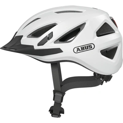 Afbeelding van Abus Urban I 3.0 Fietshelm LED achterlicht en insectenbescherming Polar White L