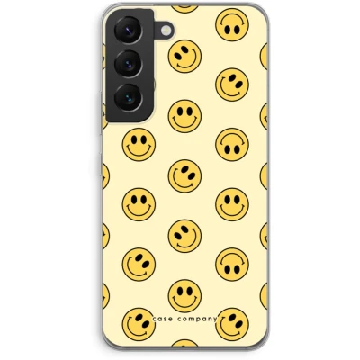 Afbeelding van Case Company® hoesje geschikt voor Samsung Galaxy S22 Smiley N2 Soft Cover Telefoonhoesje Bescherming aan alle Kanten en Schermrand