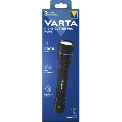 Afbeelding van Varta Night Cutter Pro F40R Zwart Zaklamp LED