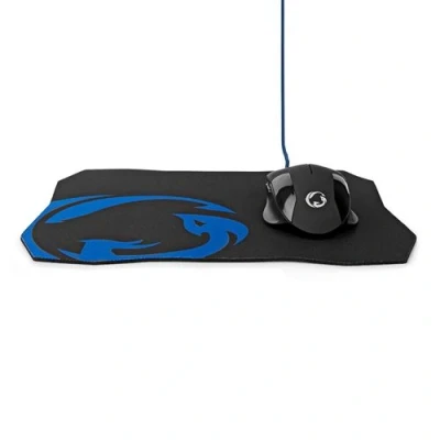 Image de Nedis Gaming souris ergonomique Pour droitiers optique 6 boutons filaire USB noir la vente au détail boîte cadeau avec eurolock tapis