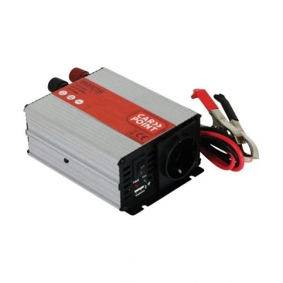 Afbeelding van Carpoint Omvormer 12V&gt;230V 300W accuklemmen 0510351