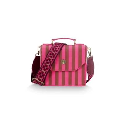Afbeelding van Pip Studio Frances Cross Body Schoudertas Small Stripe Pink