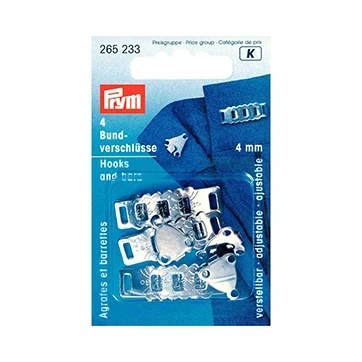 Afbeelding van Prym Broek En Rokhaken Zilver 4 Mm Sluitingen