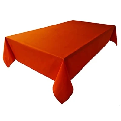 Afbeelding van Tafelkleed van hoogwaardige kwaliteit 100% katoen Conceptcollectie Kleur en maat naar keuze (tafelkleed ovaal 150 x 220 cm, oranje)