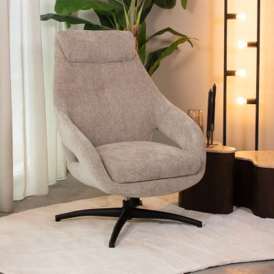 Afbeelding van LABEL51 Maxwell Fauteuil Bruin Velvet One Size