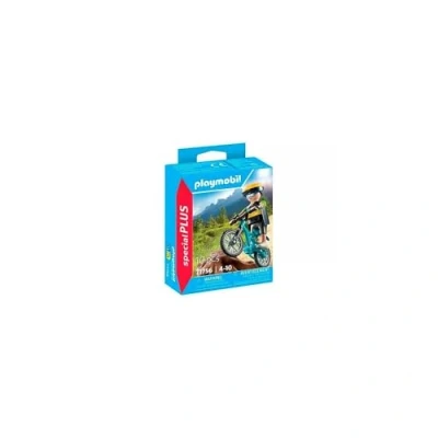 Image de Playmobil Special Plus 71756 Cycliste avec VTT et souche d&#039;arbre