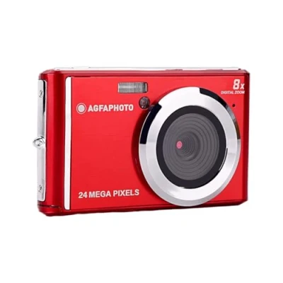 Afbeelding van AGFA Photo Realishot DC5500 Appareil Numérique Compact, 24 MP, Ecran LCD 2,4&quot;, Zoom Digital 8x, Vidéo HD 720p, Mémoire Externe SD, Batterie Lithium Rouge