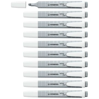 Afbeelding van Markeerstift stabilo swing cool 275/194 pa grijs 10 stuks