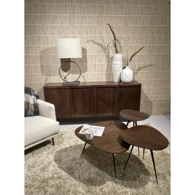 Afbeelding van Brix Salontafel Loua Brown set of 3 Mangohout