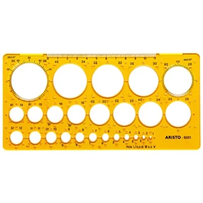 Afbeelding van Aristo Ar 5031 Cirkelsjabloon 1 36 Mm 25 Cirkels