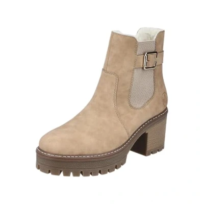 Afbeelding van Rieker Snowboots, Dames, Maat: 39, Marble ginger Imitatieleer/ textiel
