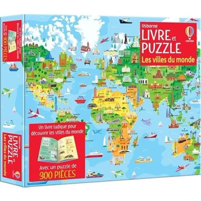 Afbeelding van LES VILLES DU MONDE (LIVRE + PUZZLE 300 PIECES)