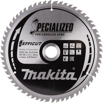 Afbeelding van Makita Zaagb.Hout 260X30 60T Ffcut B 67234