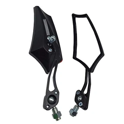 Afbeelding van Mintice 2 stuks zwarte universele zijspiegel motorfiets spiegel scooter zijspiegels 8 mm / 10 fiets