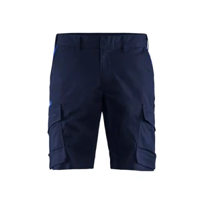 Afbeelding van Blaklader Industrie short met stretch 1446 1832 Marineblauw/Korenblauw C44