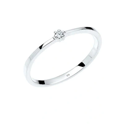 Afbeelding van Diamore Verlovingsring 925 sterling zilver diamant 0,02 karaat, 54, facetten,