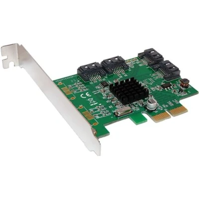 Image de Carte Contrôleur PCIe 4 PORTS SATA 3 6G CHIPSET MARVELL 88SE9230 RAID 0 / 1 10