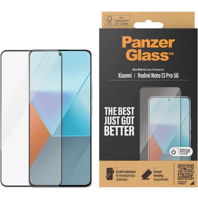 Afbeelding van PanzerGlass Screenprotector Geschikt voor Xiaomi Poco X6 Pro / Redmi Note 13 (5G) Ultra Wide Fit