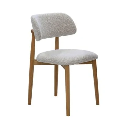 Afbeelding van Giga Meubel Eetkamerstoel Lexi Beige Stof Eikenhout