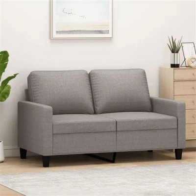 Image de vidaXL Canapé à 2 places Taupe 120 cm Tissu359162