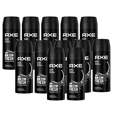Afbeelding van AXE 12 x 150 ml deodorant spray zwart zonder aluminium voor mannen en (12 producten)