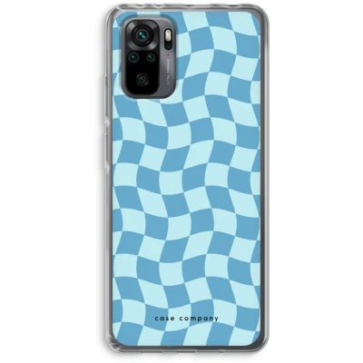Afbeelding van Case Company® hoesje geschikt voor Xiaomi Redmi Note 10 Pro Grid Blauw Soft Cover Telefoonhoesje Bescherming aan alle Kanten en Schermrand
