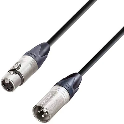 Afbeelding van adam hall K5MMF0100, XLR (3 pin), Vrouwelijk, Mannelijk, 1 m, Zwart