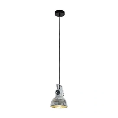 Afbeelding van EGLO Barnstaple hanglamp E27 1 lichts zwart/oud zink look