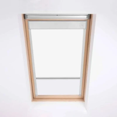 Afbeelding van Skylight Verduisteringsrolgordijn voor Velux dakvensters Wit Zilverkleurig aluminium frame M04
