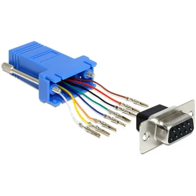 Afbeelding van Delock Adapter Sub D 9Pin Bu RJ45 Bu. Montagesatz