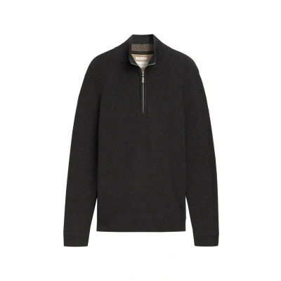 Afbeelding van TOM Tailor Troyer Trui, Heren, Maat: Small, Black grey melange