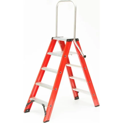 Afbeelding van Kelfort Magazijntrap Magnus, met beugel, 2x5 treden