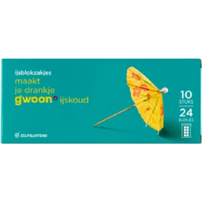 Afbeelding van G&#039;woon Ijsblokzakjes 10 st