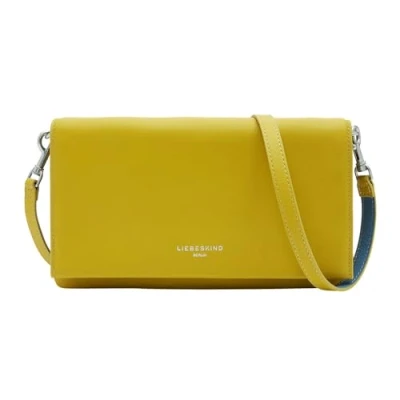 Afbeelding van LIEBESKIND BERLIN Leren Schoudertas Koppeling Elouise Clutch Crossbody Hightech Donkergeel