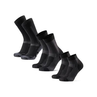 Afbeelding van DANISH ENDURANCE Wandelsokken Set met Merino Wol, voor Dames &amp; Heren, Verschillende Soorten Voering, 3 paar, Zwart, 39 42 EU