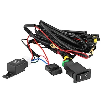 Afbeelding van Nikou Mistlamp Schakelaar Bedrading Kit Universele LED Auto Aan/Uit Kabelboom Relaisset