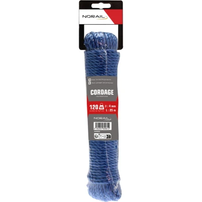 Afbeelding van NORAIL Touw geslagen polypropyleen 4 mm, 25 m, blauw