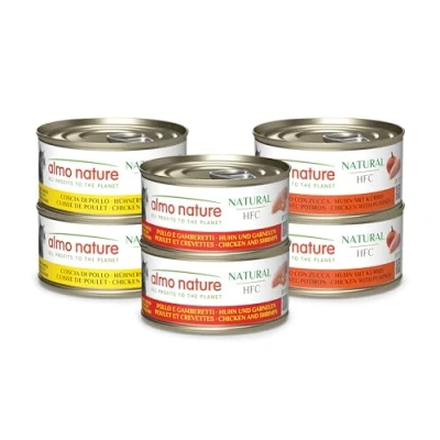Afbeelding van Almo Nature HFC Natural 6 x 70 g Mixpakket met Kip
