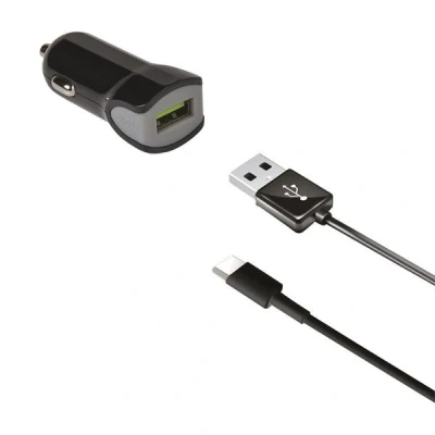 Afbeelding van Celly Auto Telefoonlader 2.4A USB C