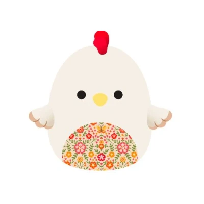 Image de Peluche Squishmallows Medium Plush Todd Rooster Floral Belly