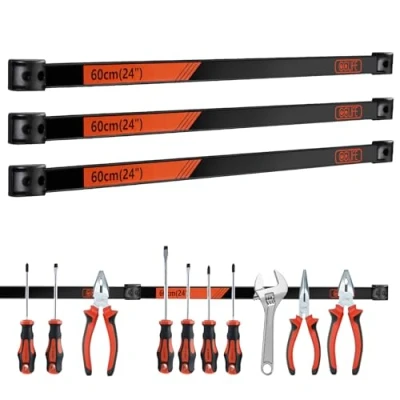 Afbeelding van CCLIFE magnetische stang 3 stuks 60 cm max 69 kg werkplaatsgereedschapsstang