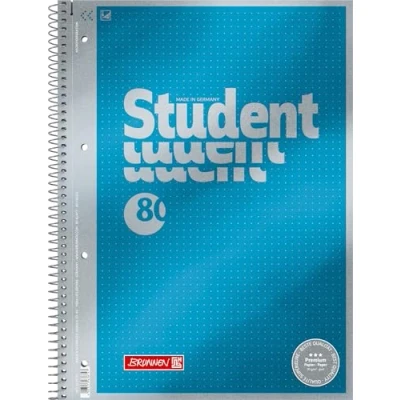 Afbeelding van Brunnen 1067147 notitieblok met kaft stippen, 5 pack, cyaan metallic