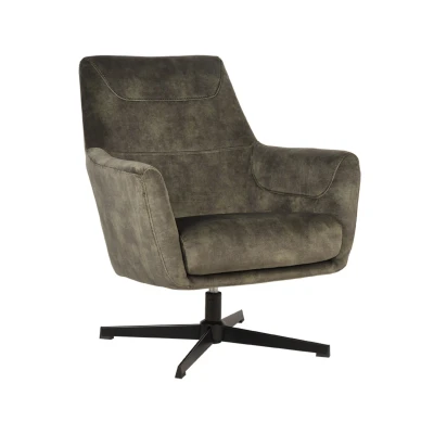 Afbeelding van Toby fauteuil draaibaar velvet donkergroen