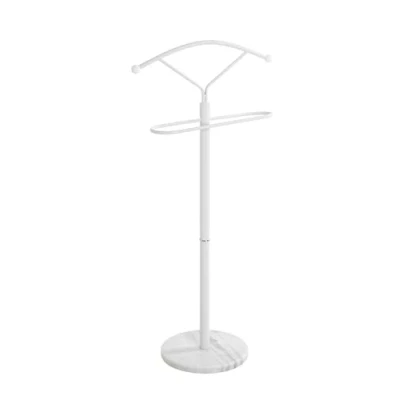 Afbeelding van HAKU Möbel valet wit, marmer, metaal maat: L 50 cm x H 105 D 32 cm, stijl: modern
