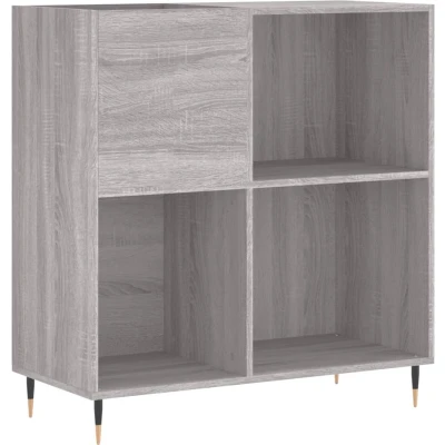Afbeelding van Platenkast 84,5x38x89 cm bewerkt hout grijs sonoma eikenkleurig