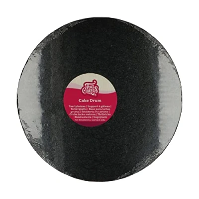 Afbeelding van FunCakes Cake Drum Rond Zwart Ø30,5 cm / 12 mm Taartonderlegger Taartkarton