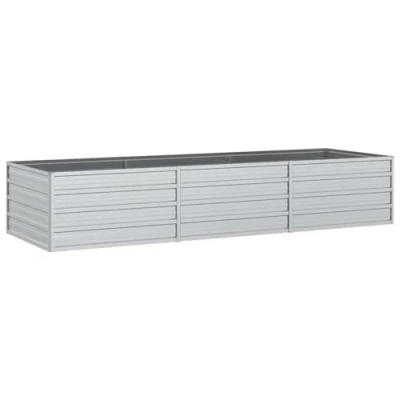 Afbeelding van Plantenbak verhoogd 240x80x45 cm gegalvaniseerd staal zilver